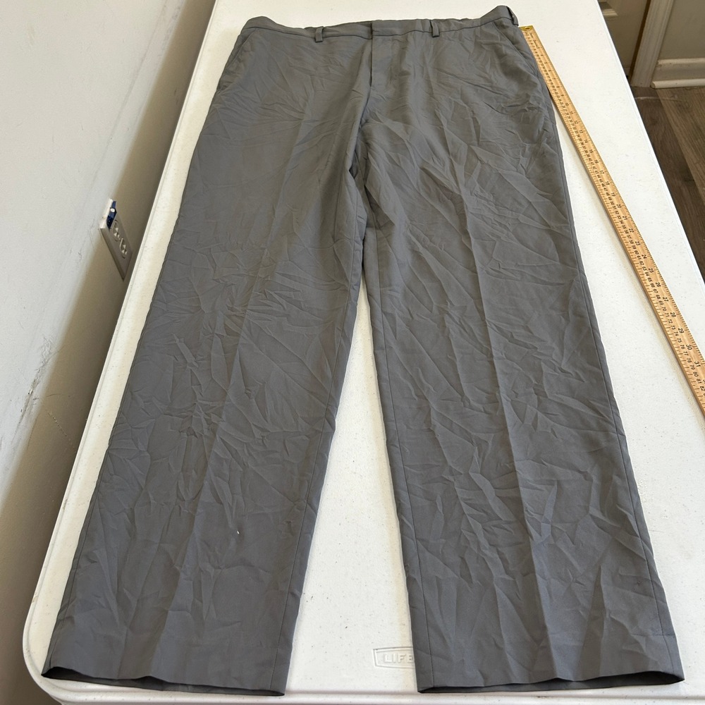 Bobby Jones Mens Gray Performance Golf Pants Flat Front Trousers 40x34 6743